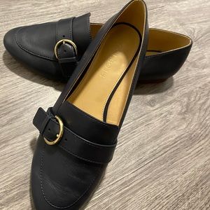 Talbots Navy Flats worn once to work in office